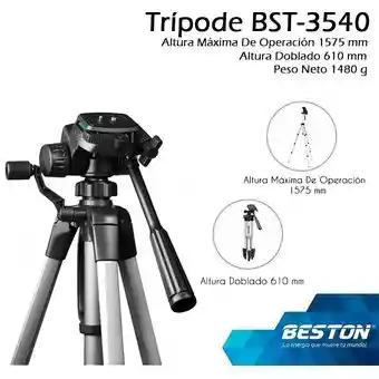 Tripode Semiprofesional Beston 3540 /tripode Semi Profesional / Soporte Camara Y Celular