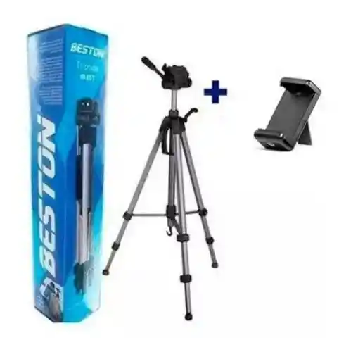 Tripode Beston Semi Profesional 1.44m + Soporte Celular + Estuche / Trípode Para Cámara Y Celular