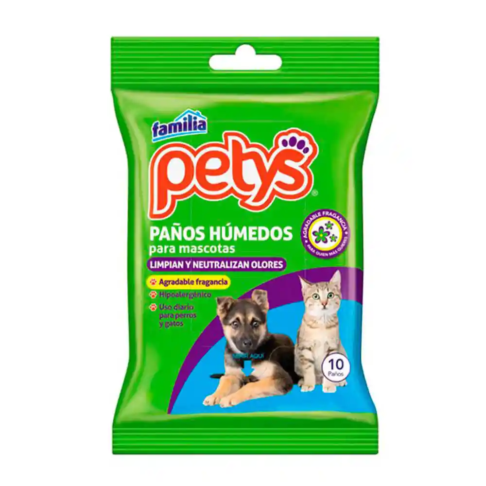 Paños Humedos Petys Originales 10 Unid