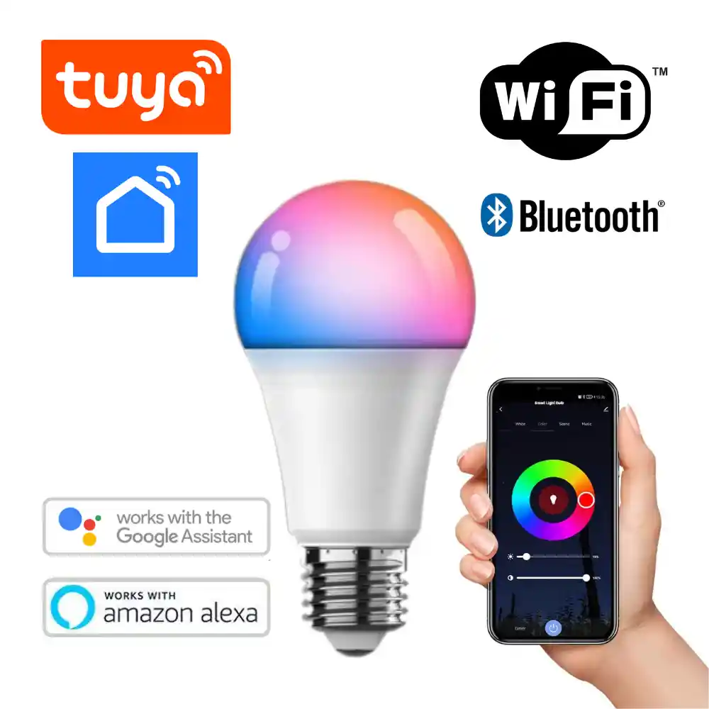 Bombillo Inteligente Led Con Mando De Voz Alexa Google Asistente