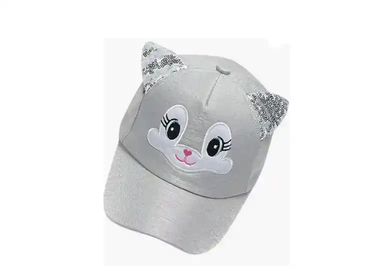 Gorra Con Lentejuelas Brillantes Para Niños Y Niñas Diseño De Orejas De Gato Con Purpurina Brillante