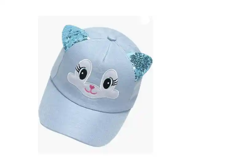 Gorra Con Lentejuelas Brillantes Para Niños Y Niñas Diseño De Orejas De Gato Con Purpurina Brillante