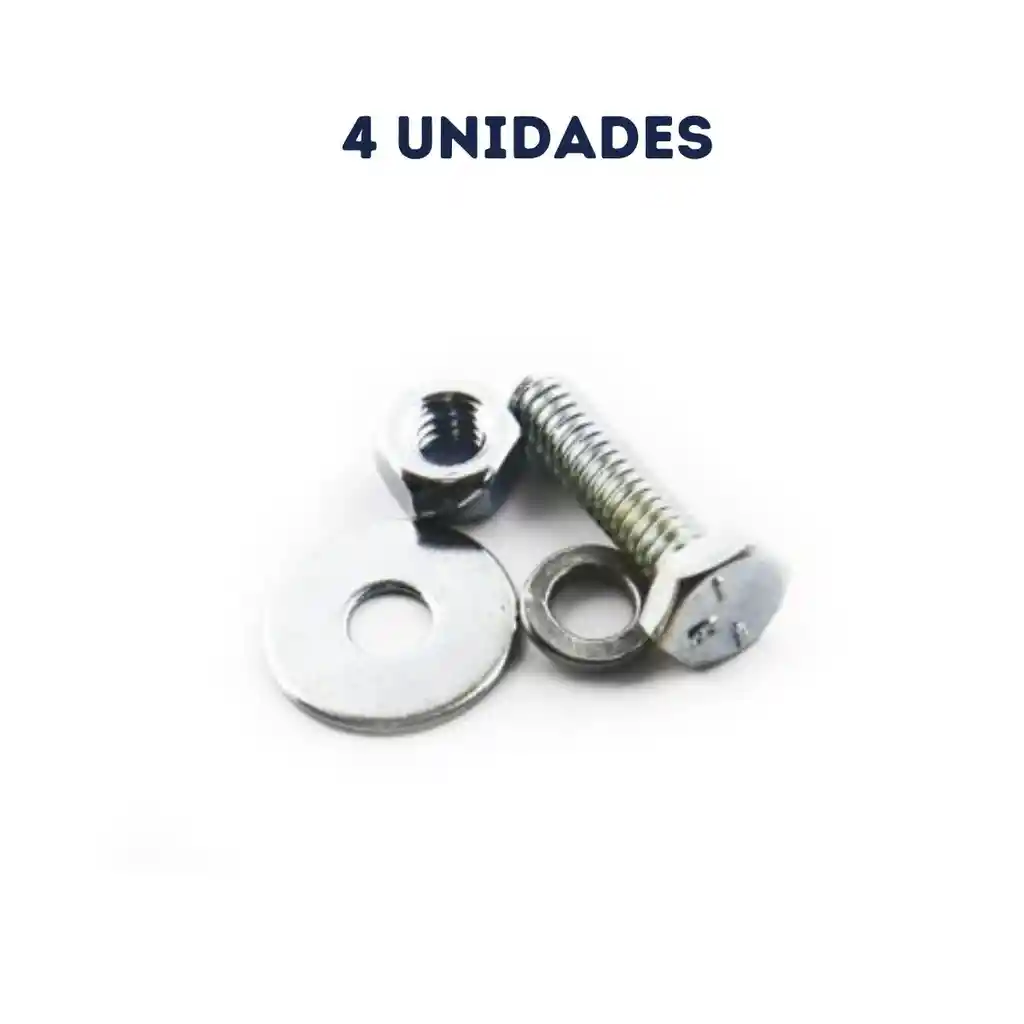 4 Unidades Tornillo Hexagonal 5/16 X 3/4 Con Tuerca Y Arandela