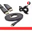 Cable Hdmi Plano 3 Metros Full Hd Punta Dorada