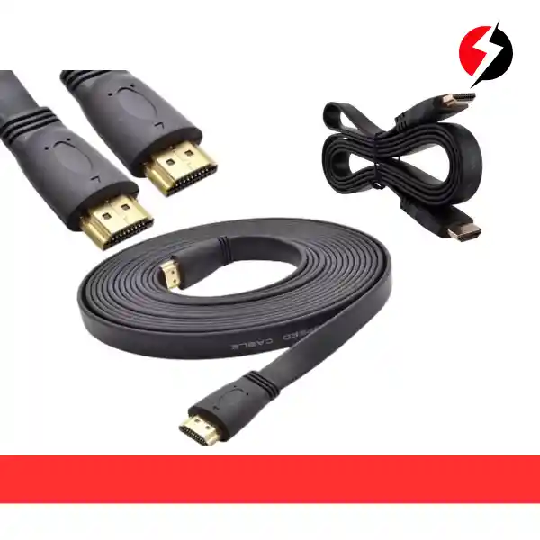 Cable Hdmi Plano 3 Metros Full Hd Punta Dorada