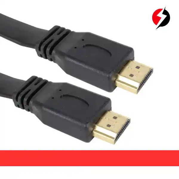 Cable Hdmi Plano 3 Metros Full Hd Punta Dorada