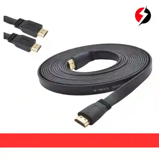 Cable Hdmi Plano 5 Metros Full Hd Punta Dorada