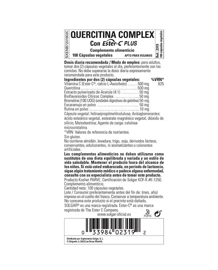 Quercetin Complex Solgar 50 Caps