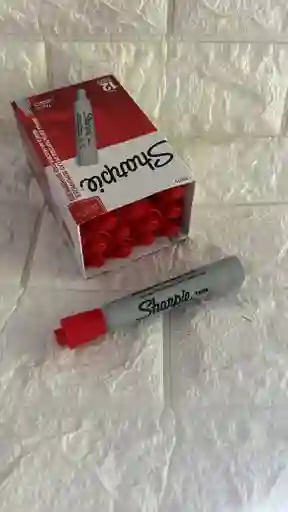 Sharpie Rojo Grueso Permanente Tank X12 Unidades
