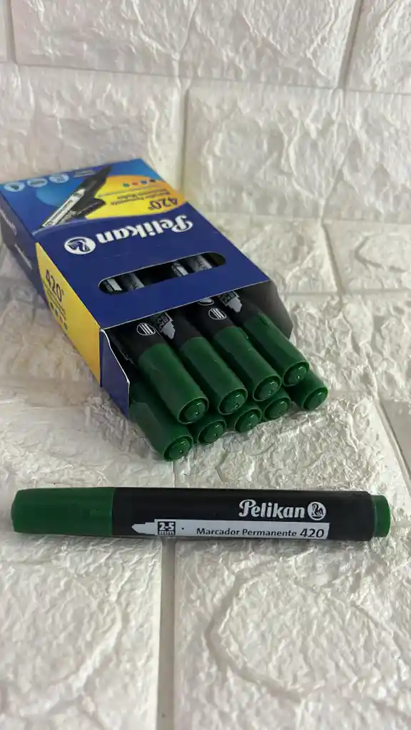 Marcador Verde Permanente Pelikan X10 Unidades