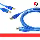 Cable Para Impresora 1.5 Mts Blindado Azul