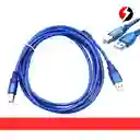 Cable Para Impresora 3 Metros Blindado Azul