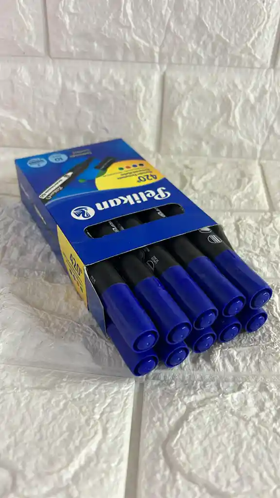 Marcador Azul Permanente Pelikan X10 Unidades