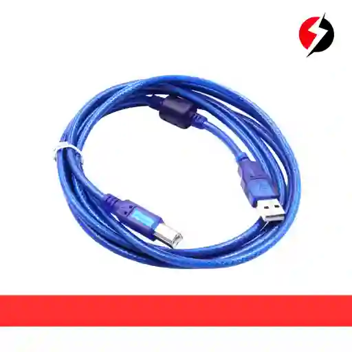 Cable Para Impresora 5 Metros Blindado Azul