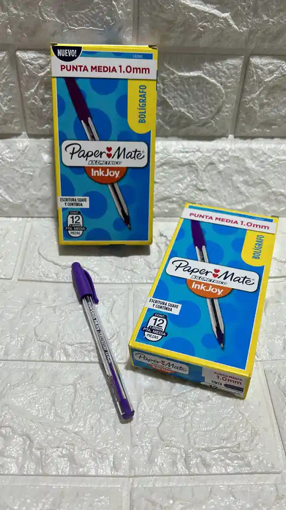 Lapicero Kilometrico 100 Morado Caja X12