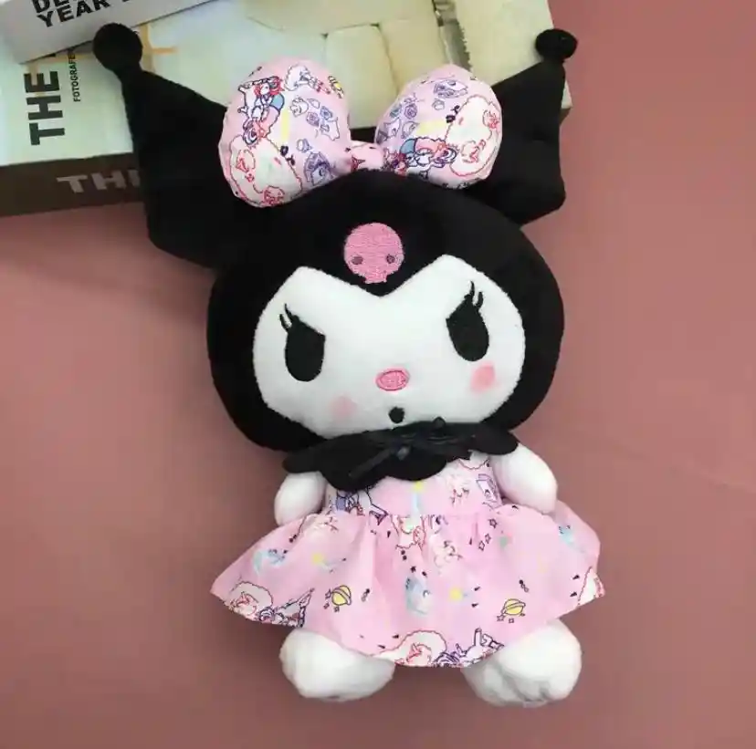 Peluche Kuromi Sanrio Moño (rosado)