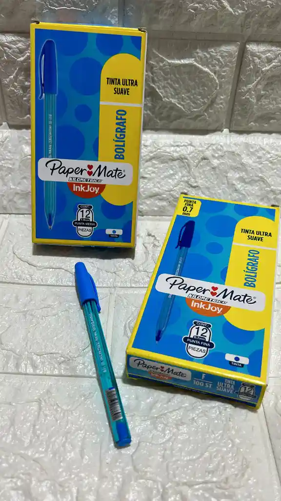 Lapicero Kilometrico 100 Azul Claro Caja X12