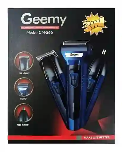 Maquina Afeitar Barba Electrica Gemmy 3 En 1 Multifuncional Barbera