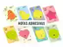 Notas Adhesivas Neon Tipo Post-it De Figuras X12