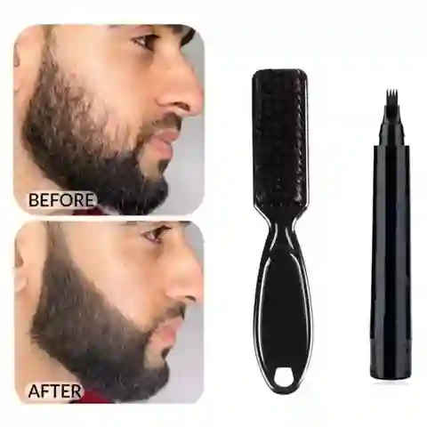 Lapiz De Barba + Cepillo Barba Perfecta En Minutos