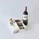 Caja De 12 Fresas Premium Con Chocolate +rosa Dorada Y Vino Cabernet Sauvignon 750ml