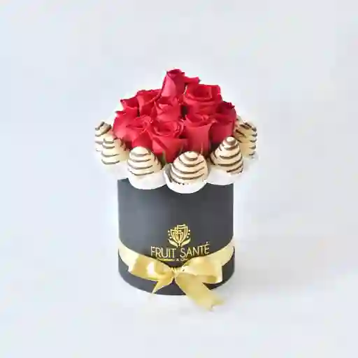 Arreglo De Fresas Con Chocolate Y Rosas Rojas Luxury Tentacion