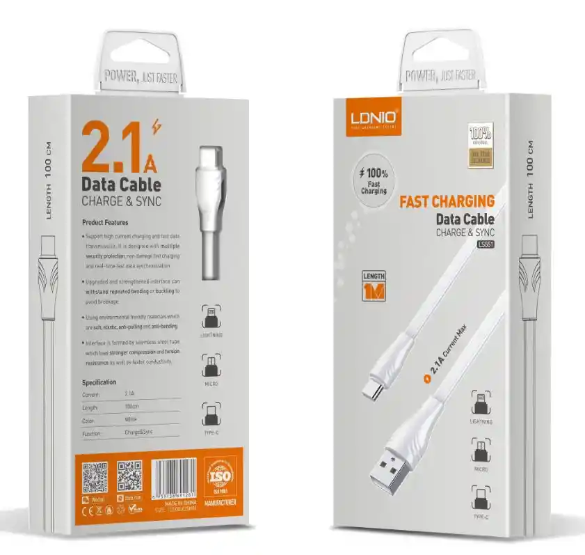 Cable Para Celular Tipo C 2.1a Carga Rápida