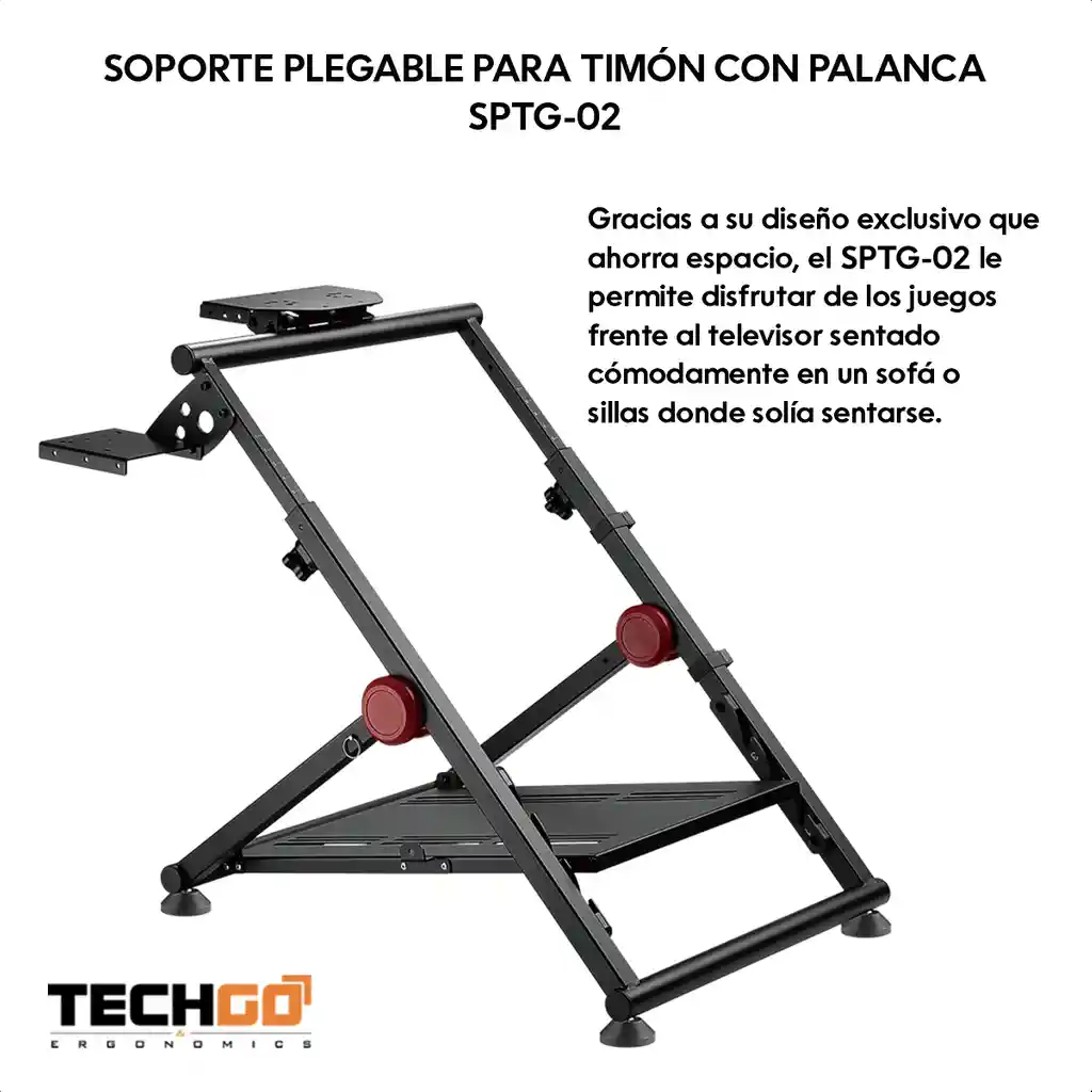 Soporte Plegable Simulador Pro Timón Palanca Techgo Sptg-02