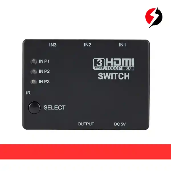 Switch Hdmi 1x3 Selector Hd 1080, 3d + Control