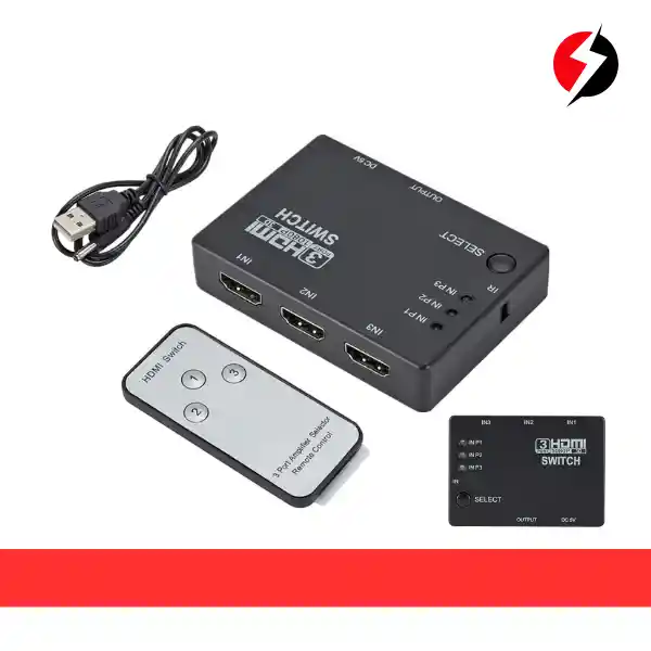 Switch Hdmi 1x3 Selector Hd 1080, 3d + Control