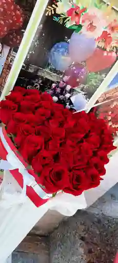 Caja Corazón De Rosas