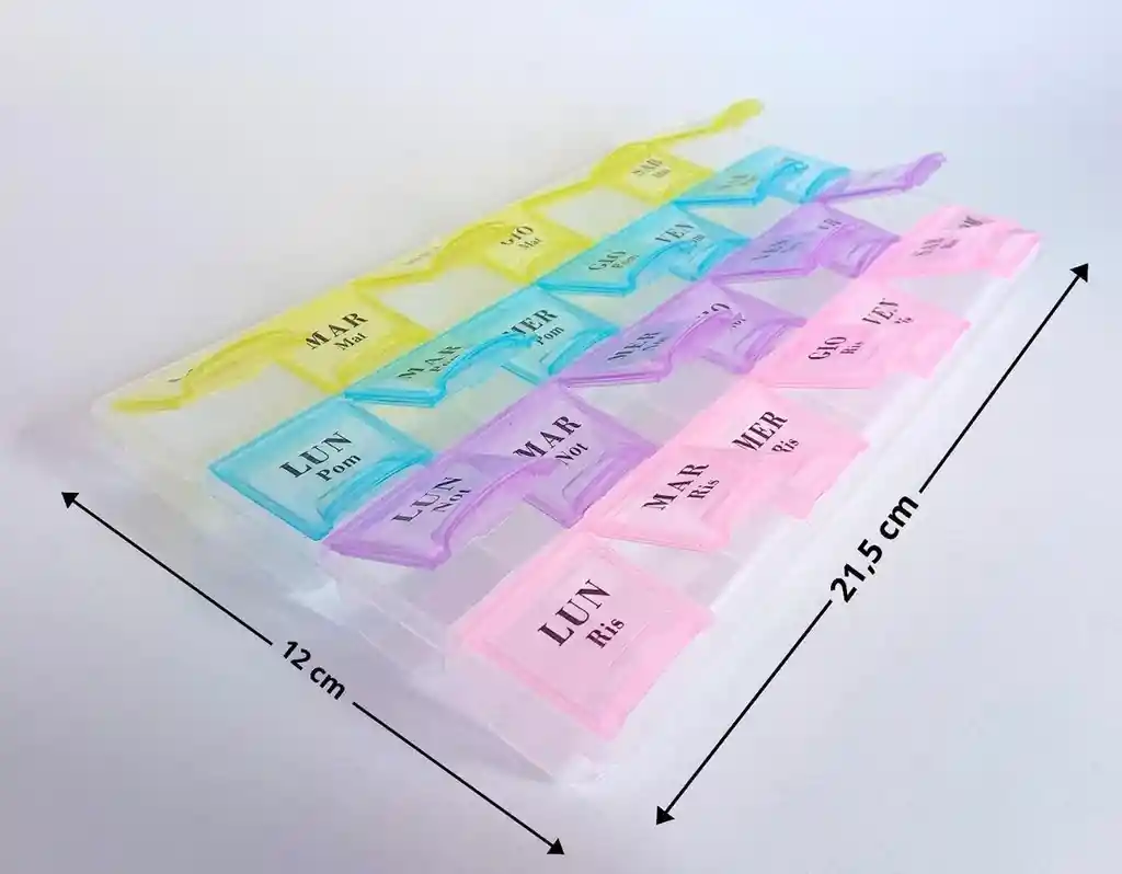 Pastillero Semanal De 28 Compartimientos