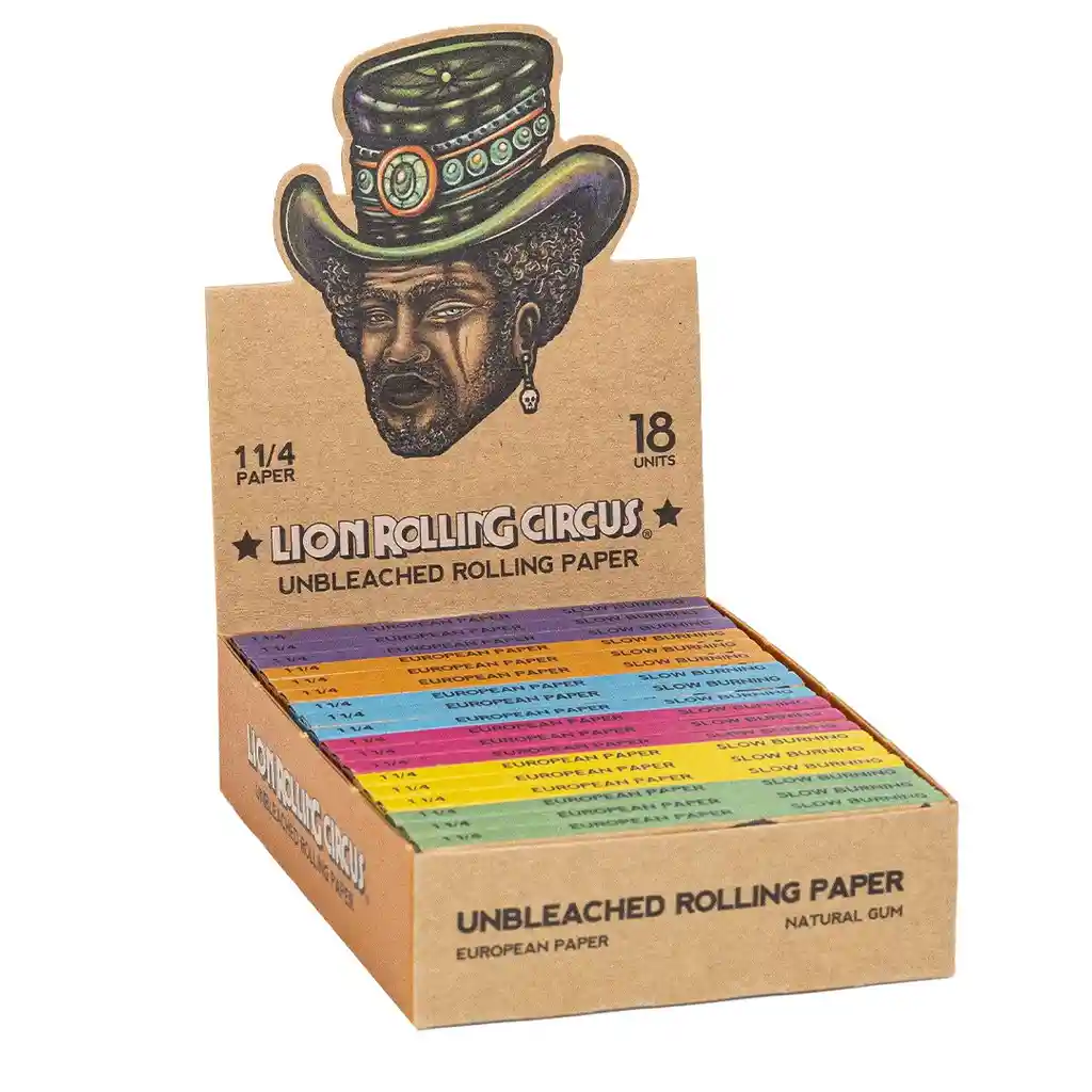 Libro De Papel De Enrolar Natural Lion Circus Rolling 1/4