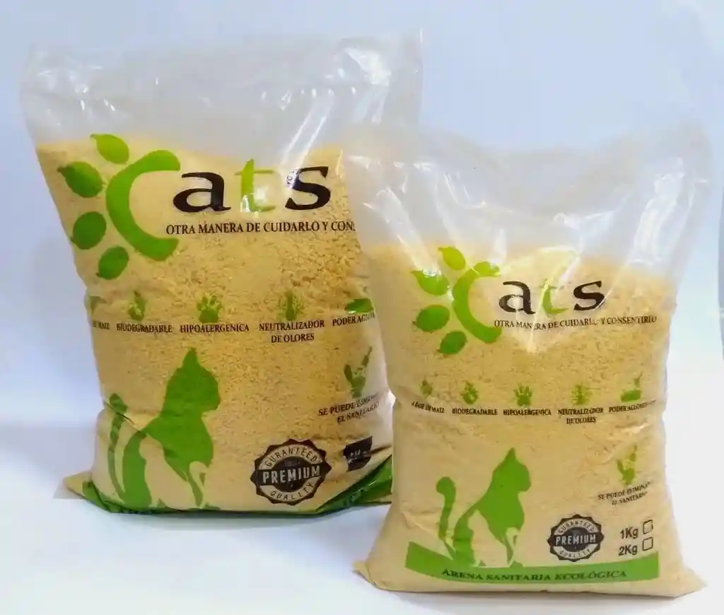 Arena Para Gatos De Maiz Cats Biodegradable 8lbs Arena Ecologica