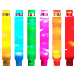 Set X6 Tubos Pitillos Pop Luces Fidget Sensorial Armable Jug