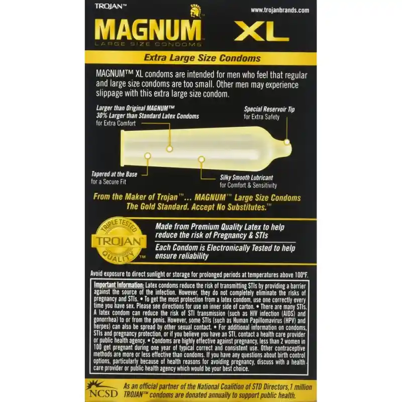 Preservativos Magnum Xl Lubricados X12