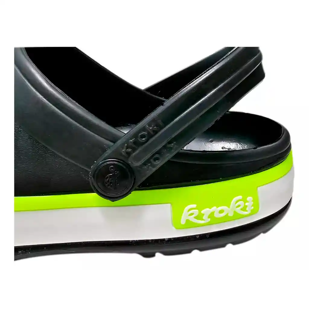 Zueco Kroki Chancla Hombre Mocasin Zapatos Comodo (negro)