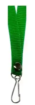 Cinta Para Carnet Con Gancho Verde