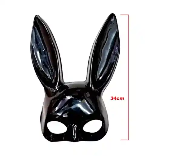 Mascara Sexy Antifaz Coneja Orejas Largas Halloween 32cm