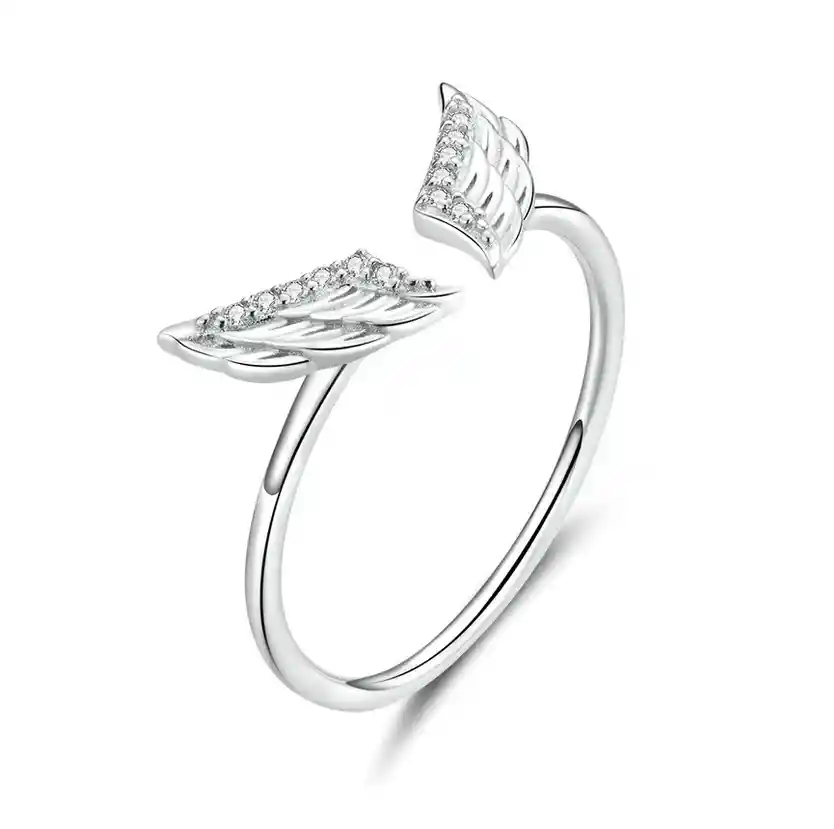 Anillo Alas Circones Ajustable Para Mujer En Plata 925