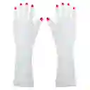 Guantes Largos Malla Mujer Disfraz Halloween Rock Punk Blanco