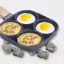 Sarten Antiadherente 4 Puestos Para Huevos Arepas Pancakes