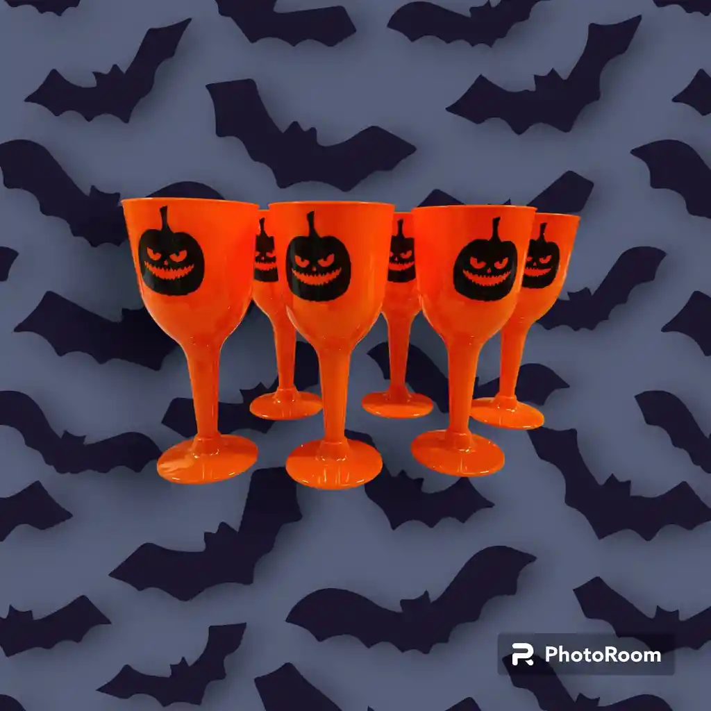 Copas Para Halloween *6 Und Naranja