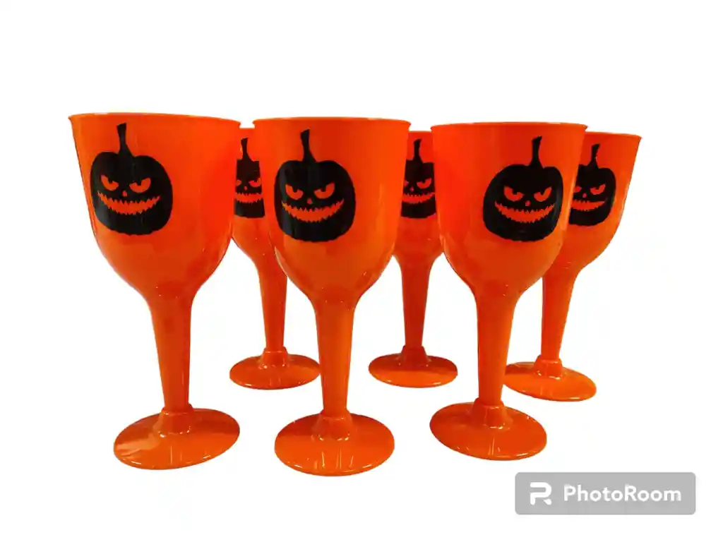 Copas Para Halloween *6 Und Naranja