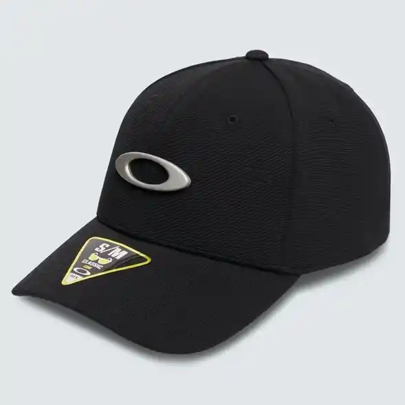 Gorra Oakley Negra Logo Plateado