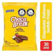 Choco Break Paquete 30 Unidades Surtido Frutal