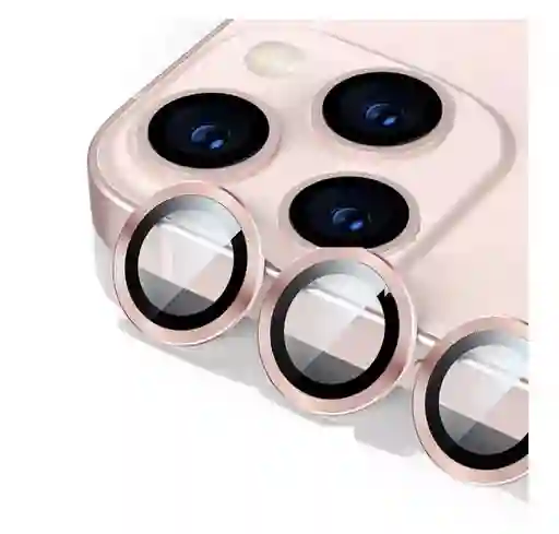 Protector Vidrio Aros Camara Iphone 15 Pro Max / 15 Pro Rosa