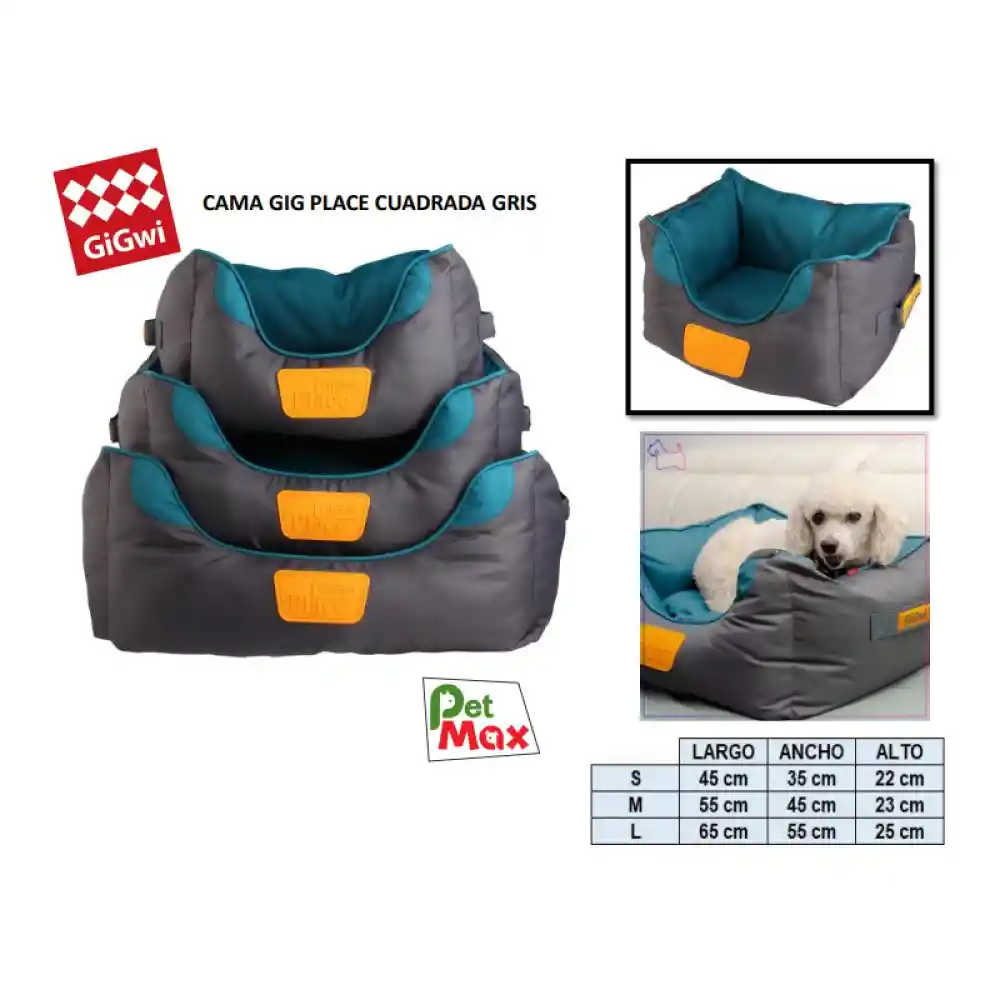 Cama Gig Place Ovalada Negro Azul L
