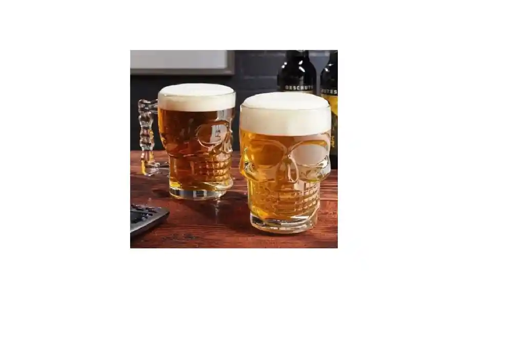 Vaso De Calavera Setx6 Unds En Vidrio De Lujo Para Whisky