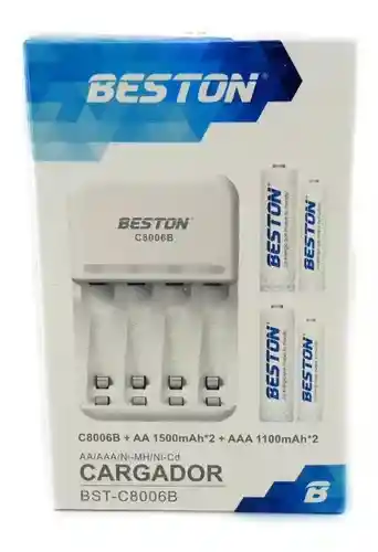 Pilas Recargable Aaa X4 1100mah Cargador Beston